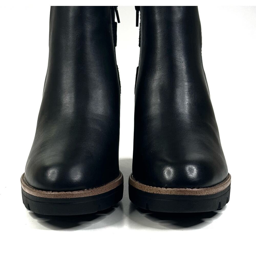 Naturalizer Madalynn Black Faux Leather Strap Bootie Womens Size 8.5M New $185 - Picture 3 of 12